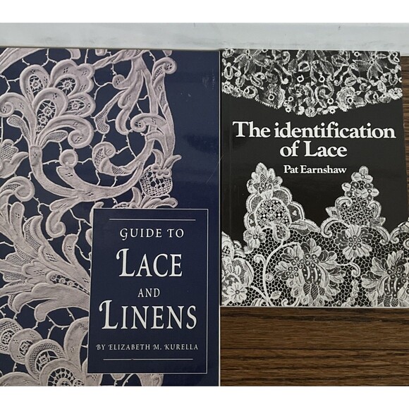 Lot of 2 Identification of Lace Guide, Linens, Care Stitches Soft Cover Books - Picture 3 of 6